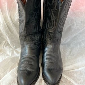 Tony Lama, size 12D, Black Leather boots. Make a reasonable offer